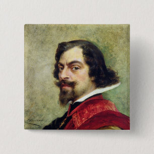 Portrait of Mounet-Sully 15 Cm Square Badge
