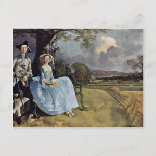 Portrait Of Mr. And Mrs. Andrews By Thomas Gainsbo Postcard