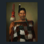 'Portrait of Mr Paramena' - G. Lindauer Poster<br><div class="desc">'Portrait of Mr Paramena',  c. 1885 by Gottfried Lindauer (1839-1926). Lindauer was a New Zealand artist of Czech descent. He was famous for his portraits of Maori people,  and many prominent chiefs commissioned his work.</div>