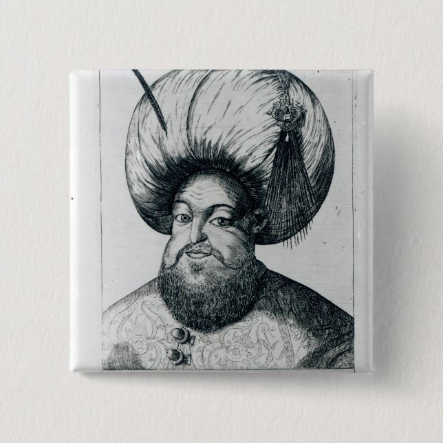 Portrait of Murad III 15 Cm Square Badge (Front)