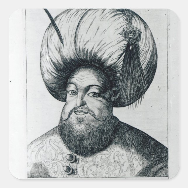 Portrait of Murad III Square Sticker (Front)