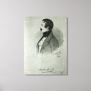 Portrait of Napoleon III  as a young man, 1839 Canvas Print