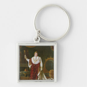 Portrait of Napoleon in his Coronation Robes Key Ring