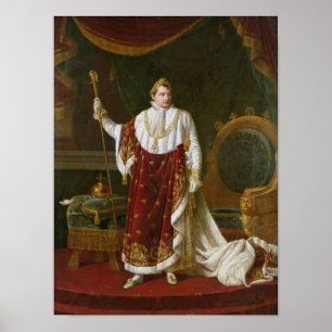 Portrait of Napoleon  in his Coronation Robes Poster