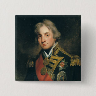 Portrait of Nelson 15 Cm Square Badge