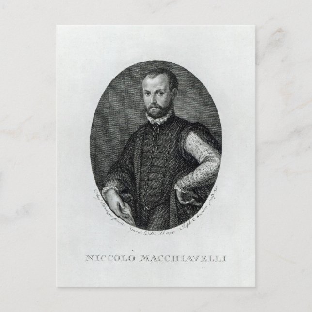 Portrait of Niccolo Machiavelli Postcard (Front)