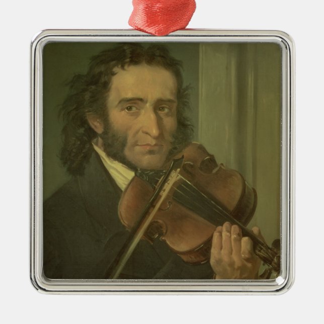 Portrait of Niccolo Paganini Metal Tree Decoration (Front)