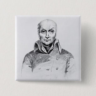 Portrait of Nicolas Appert 15 Cm Square Badge