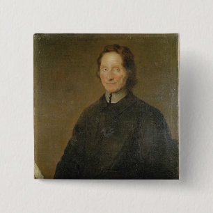 Portrait of Nicolas de Malebranche 15 Cm Square Badge