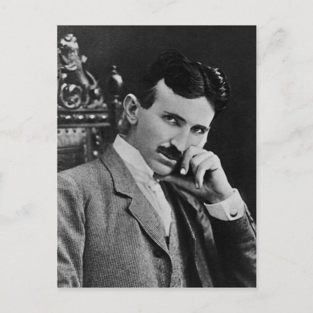 Portrait of Nikola Tesla Postcard (Front)