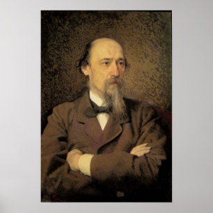 Portrait of Nikolay Alekseyevich Nekrasov, 1877 Poster