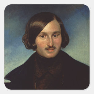 Portrait of Nikolay Gogol, 1841 Square Sticker