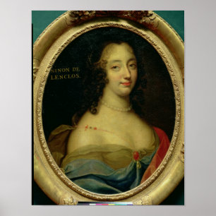 Portrait of Ninon de Lenclos Poster