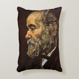 Portrait of Old Man with Beard by Vincent van Gogh Decorative Cushion