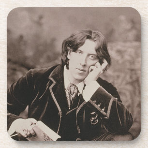 Portrait of Oscar Wilde (1854-1900), 1882 (b/w pho Coaster