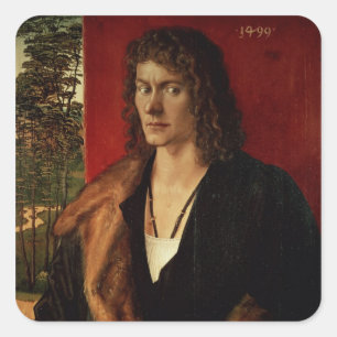 Portrait of Oswolt Krel, 1499 Square Sticker