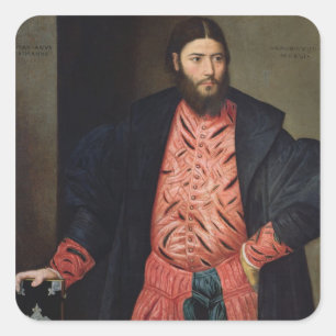 Portrait of Ottavio Grimani Square Sticker