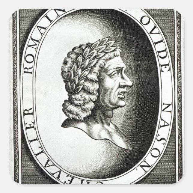Portrait of Ovid Square Sticker (Front)