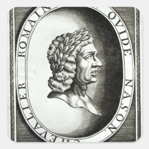 Portrait of Ovid Square Sticker
