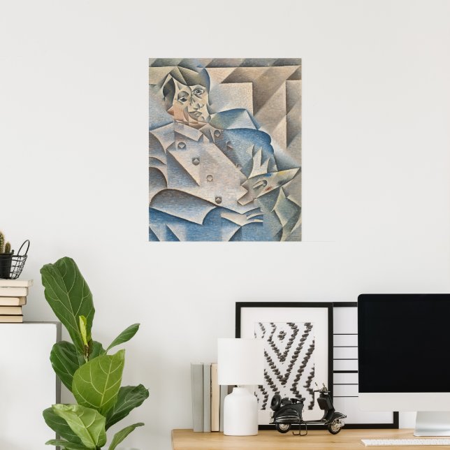 Portrait of Pablo Picasso by Juan Gris Poster (Home Office)