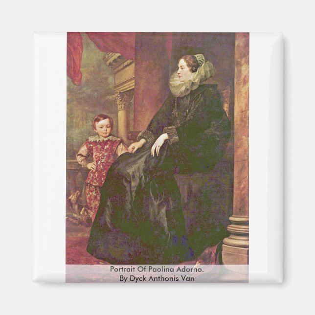 Portrait Of Paolina Adorno. By Dyck Anthonis Van Magnet (Front)