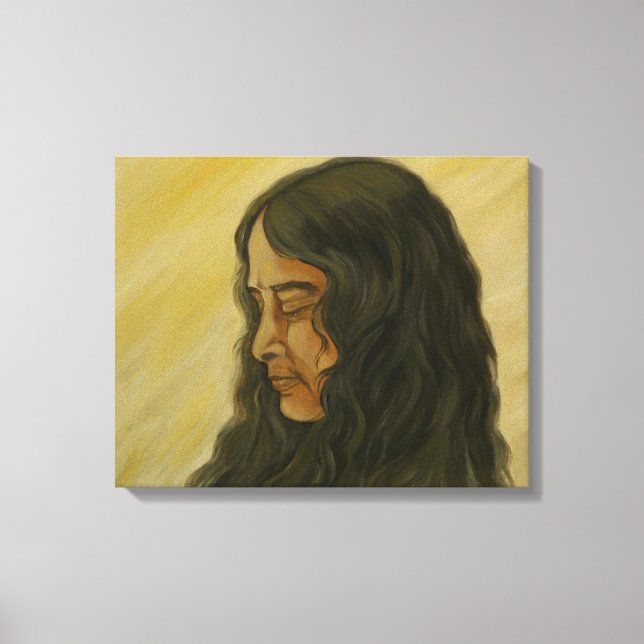 Portrait of Paramahansa yogananda Canvas Print (Front)