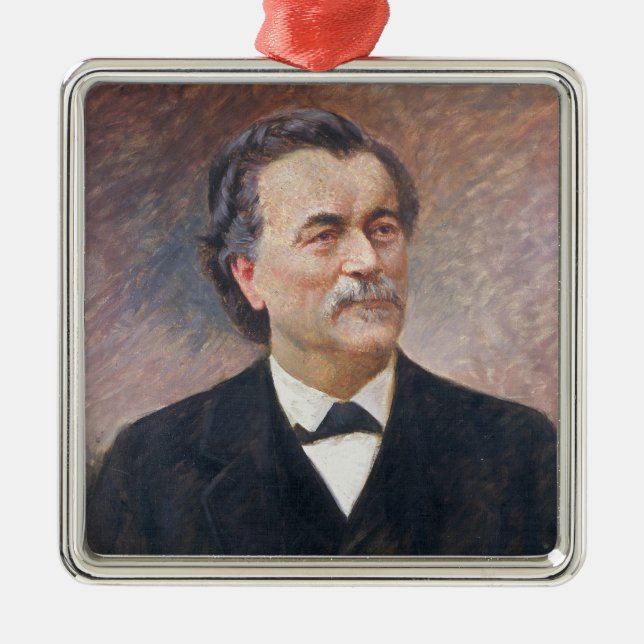 Portrait of Paul Bert Metal Tree Decoration (Front)