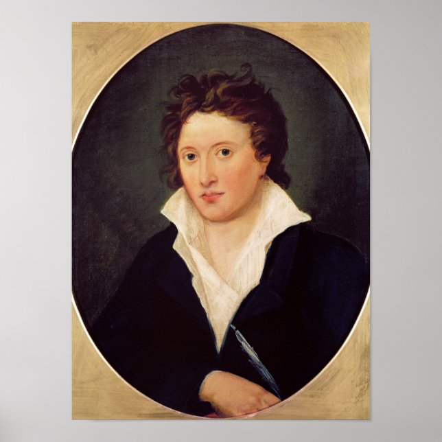 Portrait of Percy Bysshe Shelley, 1819 Poster (Front)