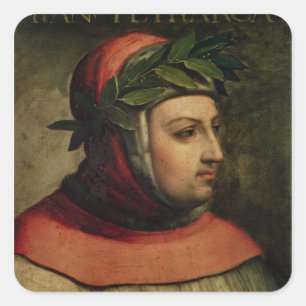 Portrait of Petrarch Square Sticker
