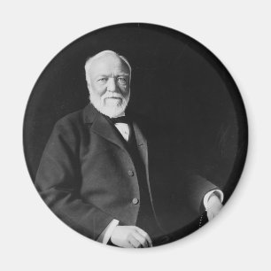Portrait of Philanthropist Andrew Carnegie Magnet
