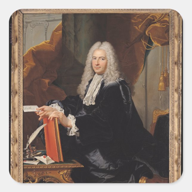 Portrait of Philibert Orry Square Sticker (Front)