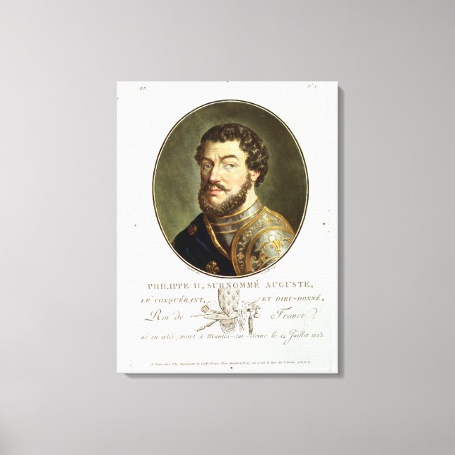 Portrait of Philip II, Called Augustus, King of Fr Canvas Print (Front)