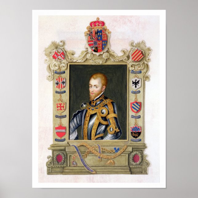 Portrait of Philip II King of Spain (1527-98) from Poster (Front)