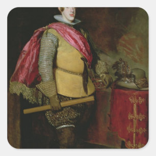 Portrait of Philip IV of Spain Square Sticker