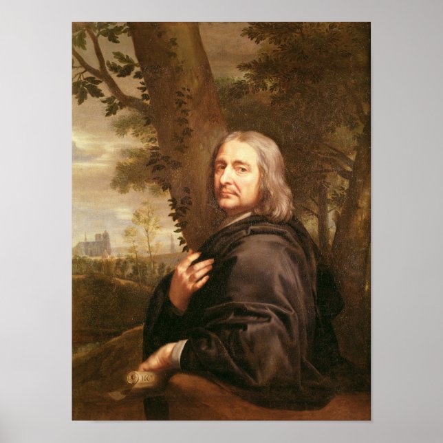 Portrait of Philippe de Champaigne, 1668 Poster (Front)