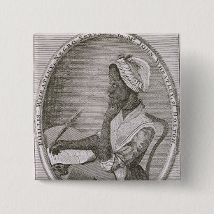 Portrait of Phillis Wheatley 15 Cm Square Badge