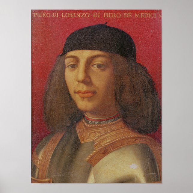 Portrait of Piero di Lorenzo de Medici Poster (Front)