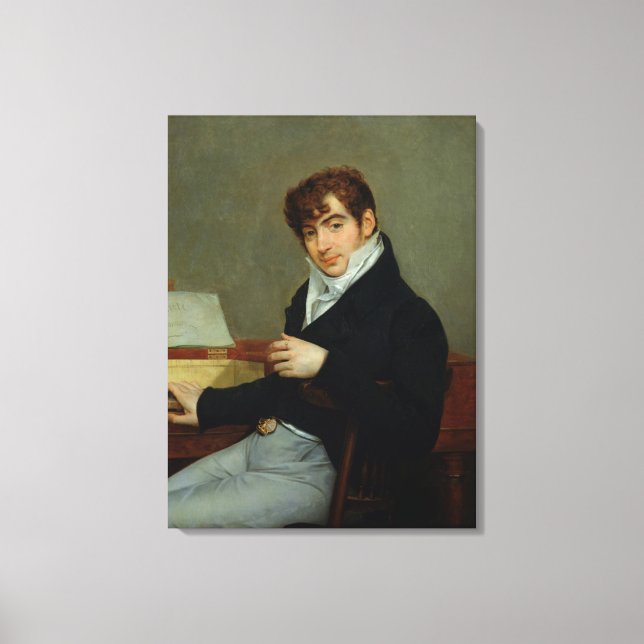 Portrait of Pierre Zimmermann  1808 Canvas Print (Front)