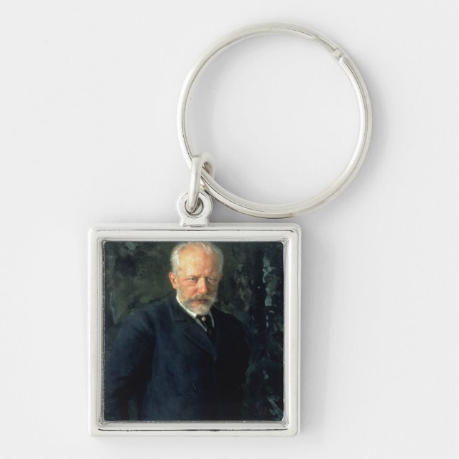 Portrait of Piotr Ilyich Tchaikovsky Key Ring (Front)
