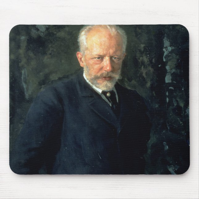 Portrait of Piotr Ilyich Tchaikovsky Mouse Pad (Front)