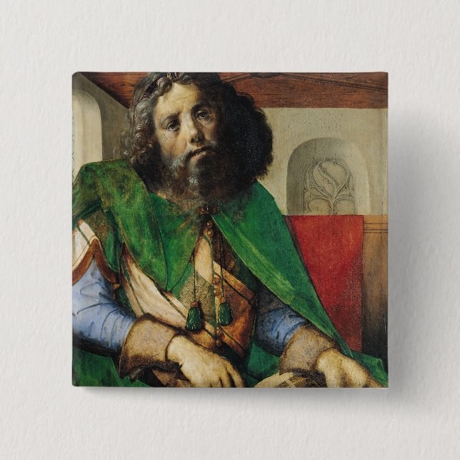 Portrait of Plato  c.1475 15 Cm Square Badge (Front)