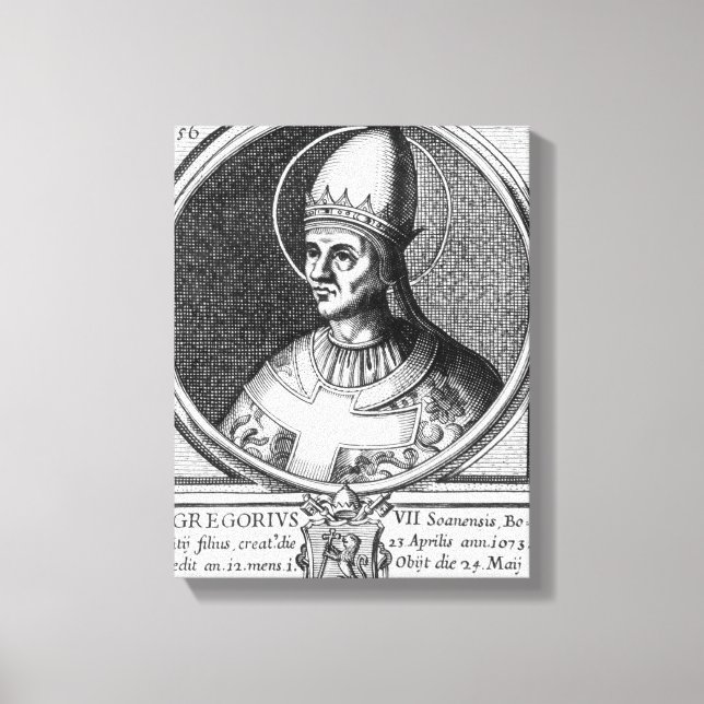 Portrait of Pope Gregory VII Canvas Print (Front)