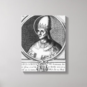 Portrait of Pope Gregory VII Canvas Print