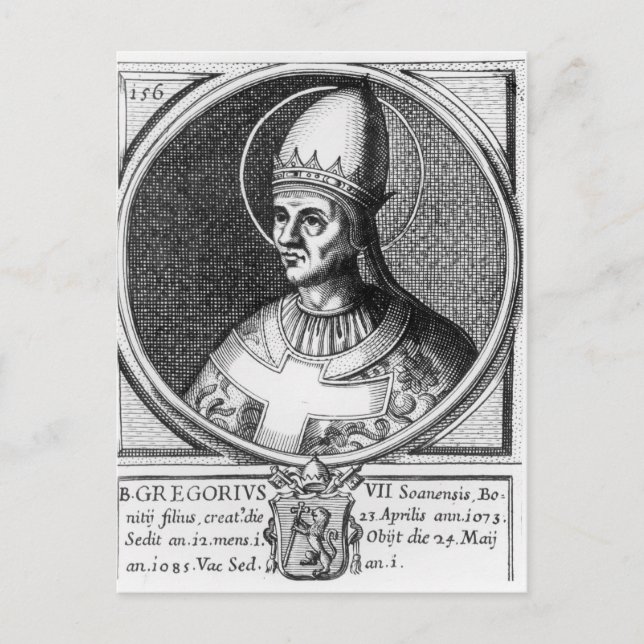 Portrait of Pope Gregory VII Postcard (Front)