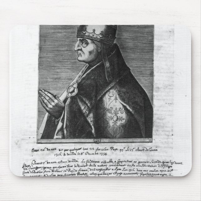 Portrait of Pope John XXII Mouse Pad (Front)