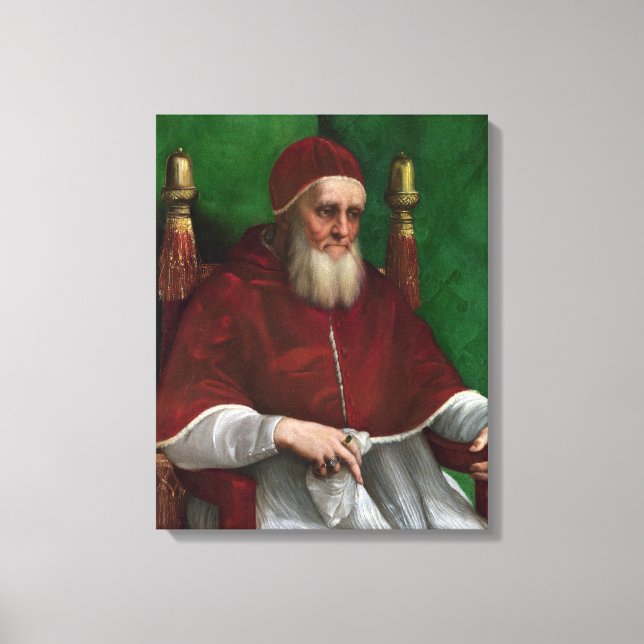 Portrait of Pope Julius II (by Raphael) Canvas Print (Front)