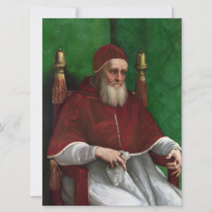 Portrait of Pope Julius II (by Raphael) Card