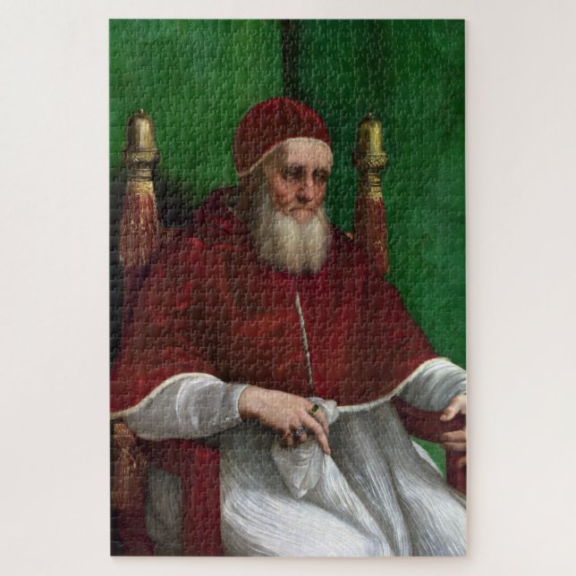 Portrait of Pope Julius II (by Raphael) Jigsaw Puzzle (Vertical)