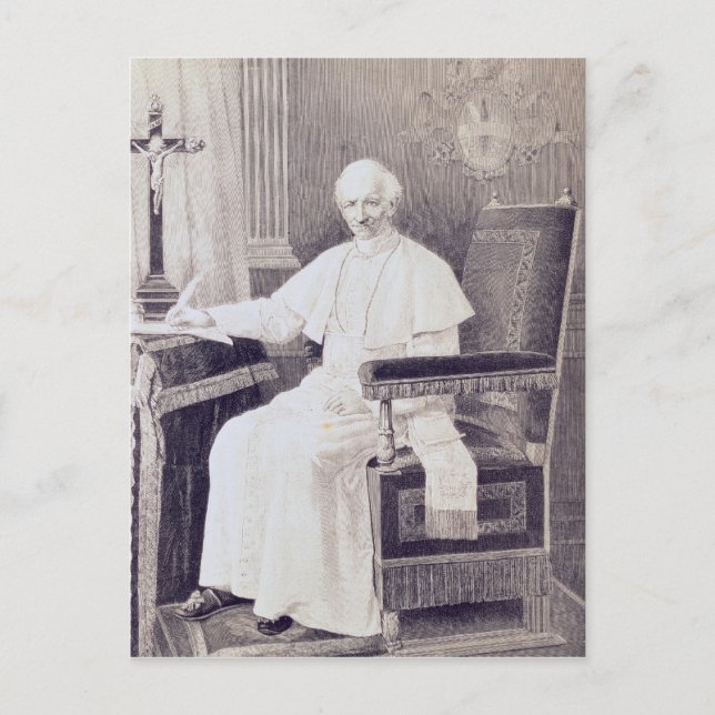 Portrait of Pope Leo XIII Postcard (Front)