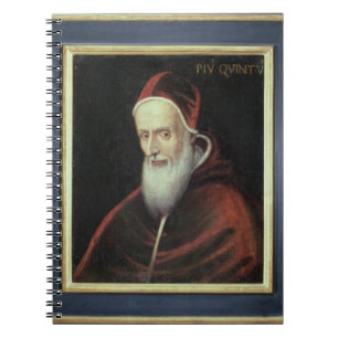 Portrait of Pope Pius V (1504-72) (oil on canvas) Spiral Notebook